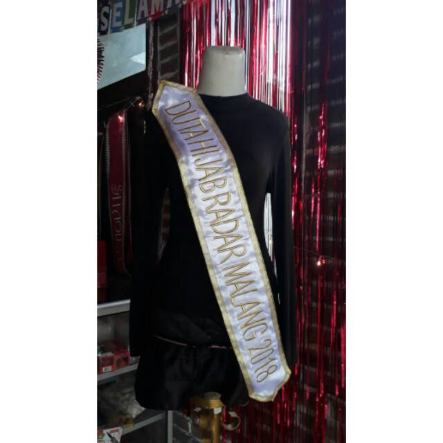 Selempang Wisuda Tali RANTAI Sash Graduation  Sarjana Sidang kompre Bouquet bride KONTES