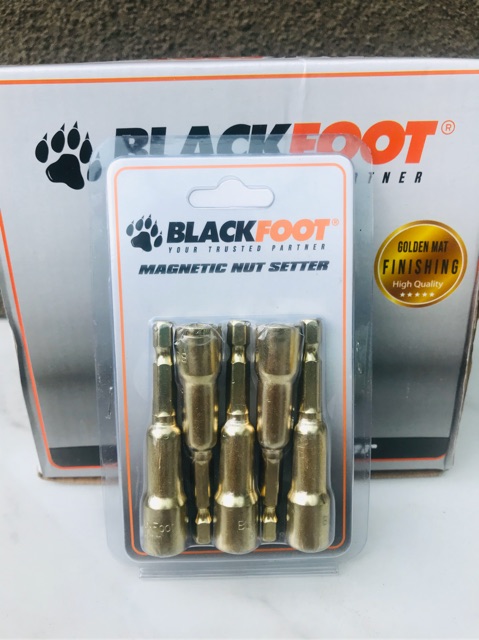 5pcs Mata Sock Roofing BLACKFOOT 8 x 65mm - Mata Obeng Drilling Black Foot 8mm Panjang 65mm Hex Nut