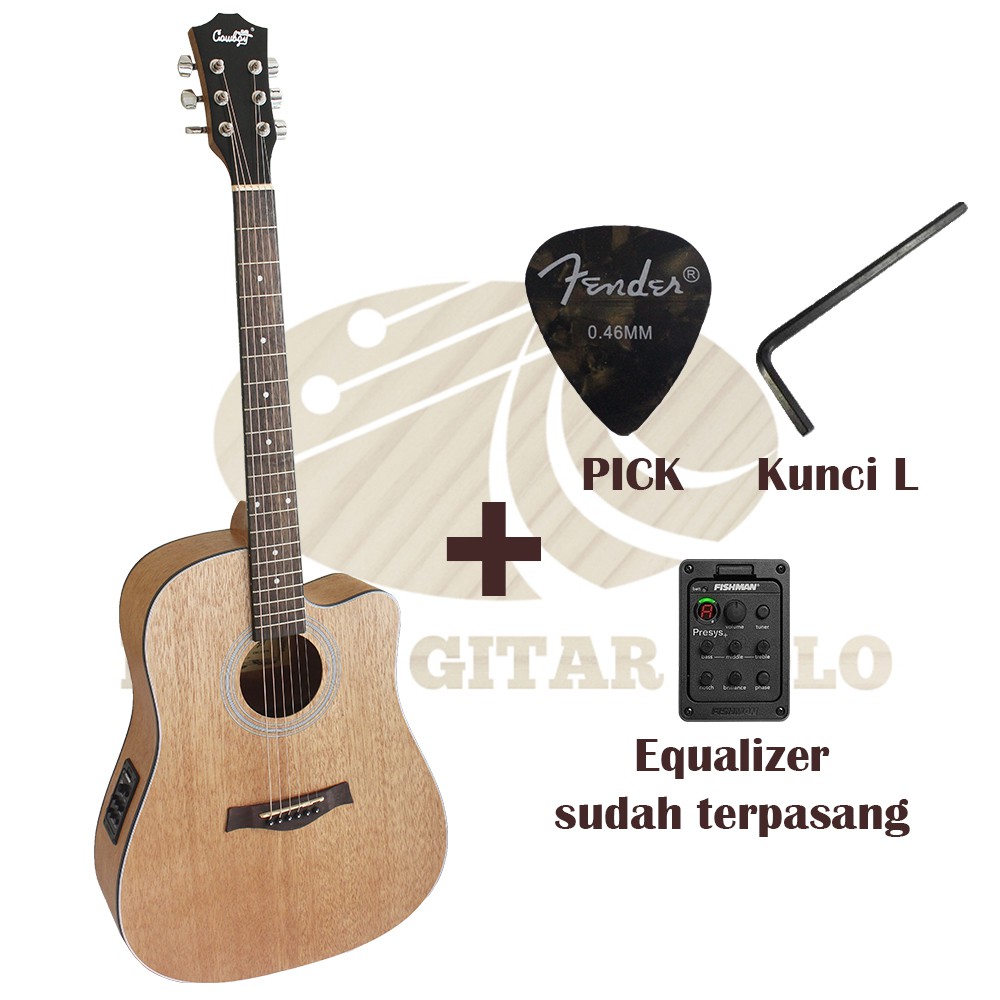 Gitar Akustik Elektrik model Cowboy Original GWC 240 NA/NS Equalizer Cowboy AW 1-Paket A