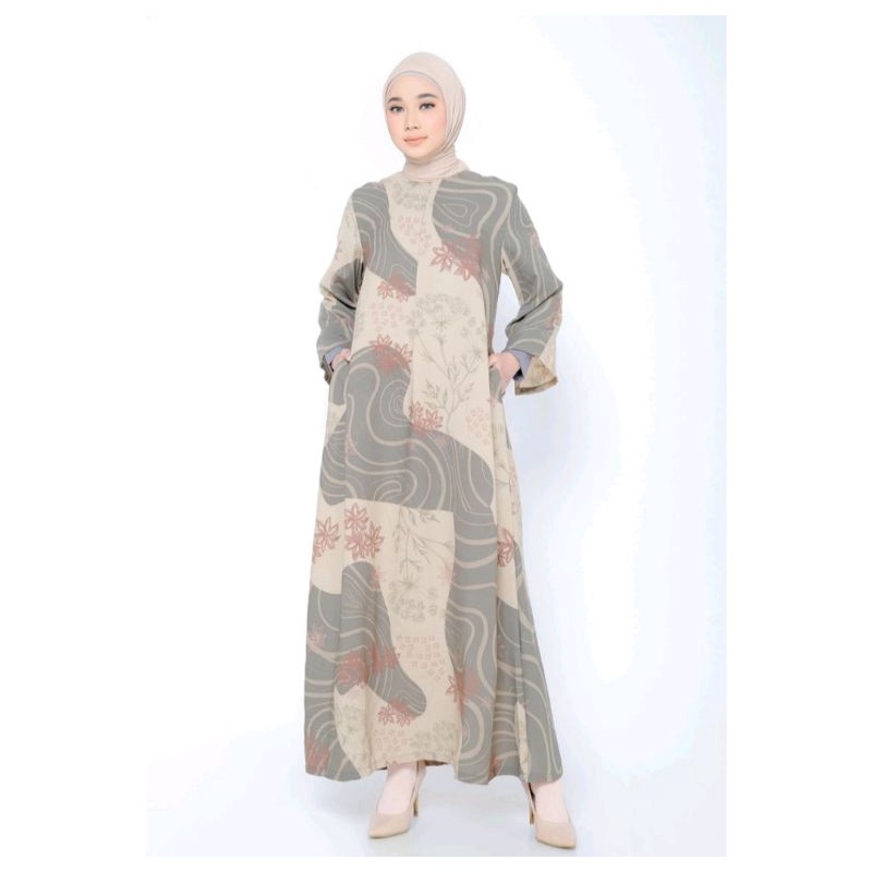 Zaskia Mecca - Luny Cream Gamis - XXL
