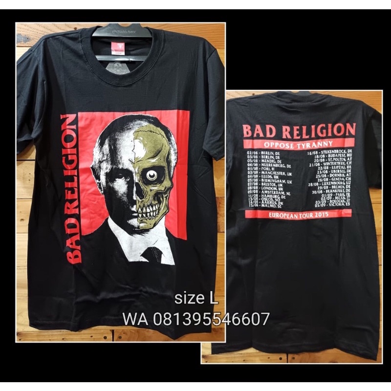 KAOS MUSIK METAL ROCK ALTERNATIVE BAD RELIGION EUROPEAN TOUR 2015 OPPOSE TYRANNY ORIGINAL PRAPATAN R