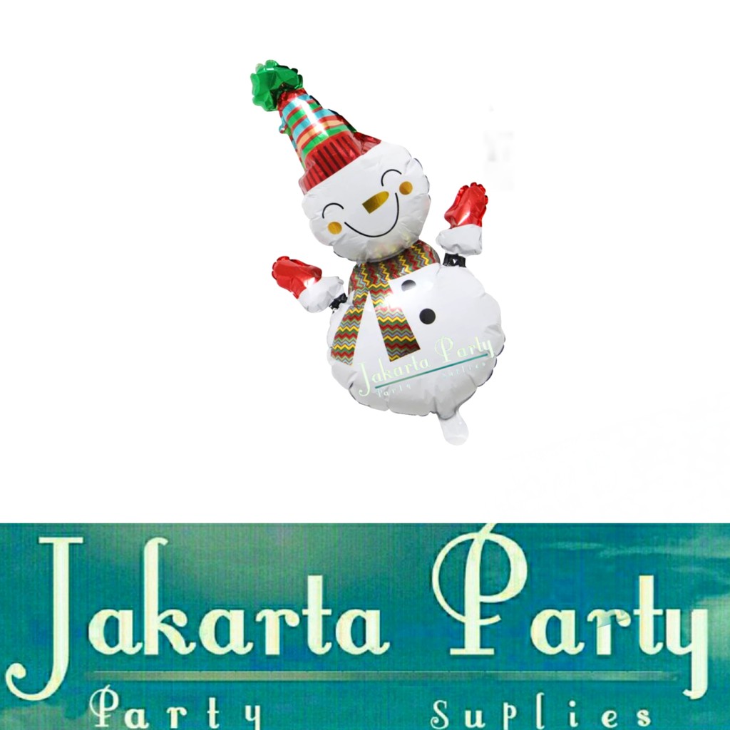 Balon Foil Snowman Mini / Balon Foil Natal / Balon Foil Xmas