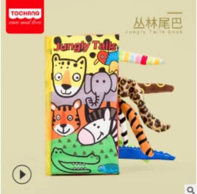1234OS Buku Kain Belajar Bahasa Inggris Versi Animal Dengan Buntut ( 3D ) / Toys &amp; Tail Cloth Book.