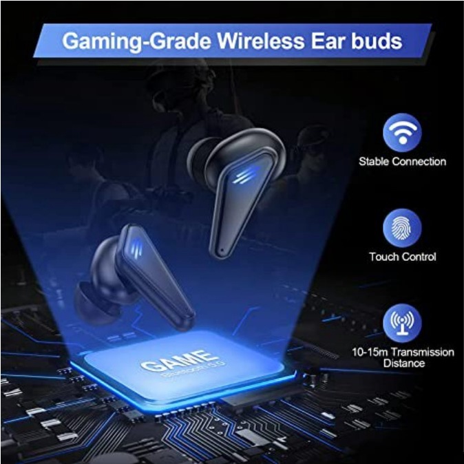 ⭐YZ K55 Gaming Bluetooth Earphone Dual Mode Touch Headset Wireless NO Delay Game Type C with mic COD