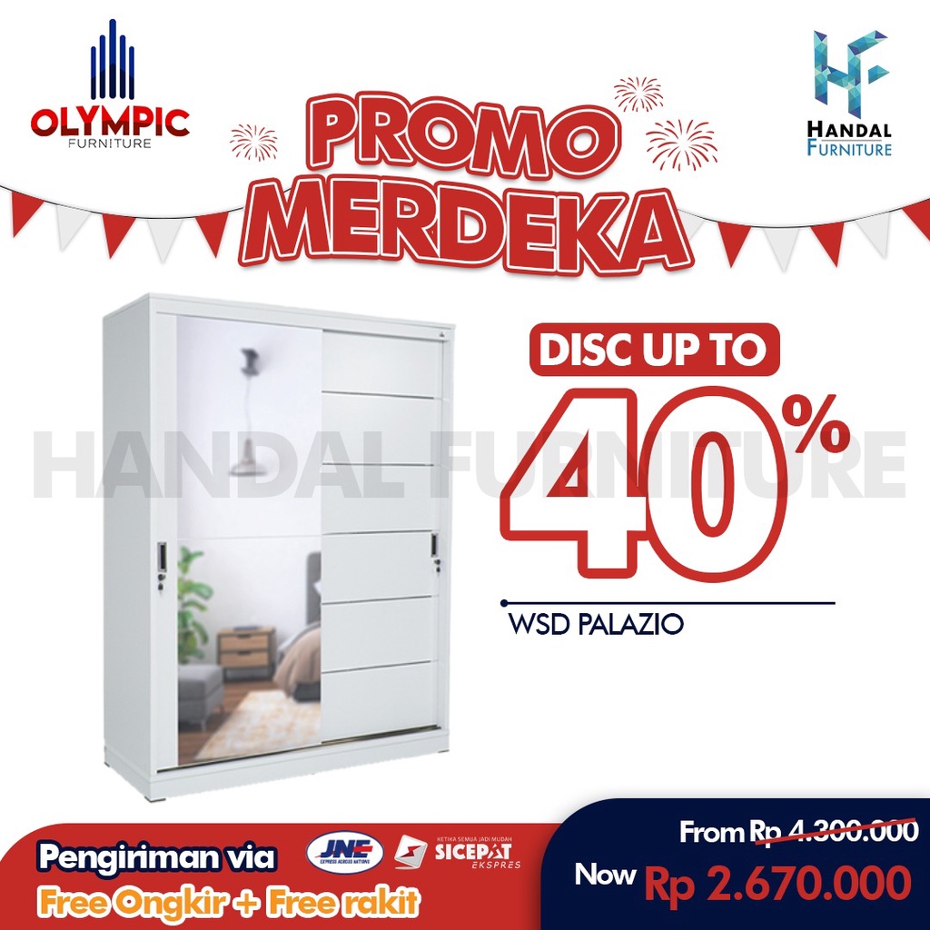 WSD PALAZIO (LEMARI PAKAIAN / LEMARI BAJU) - OLYMPIC OLYMPLAST