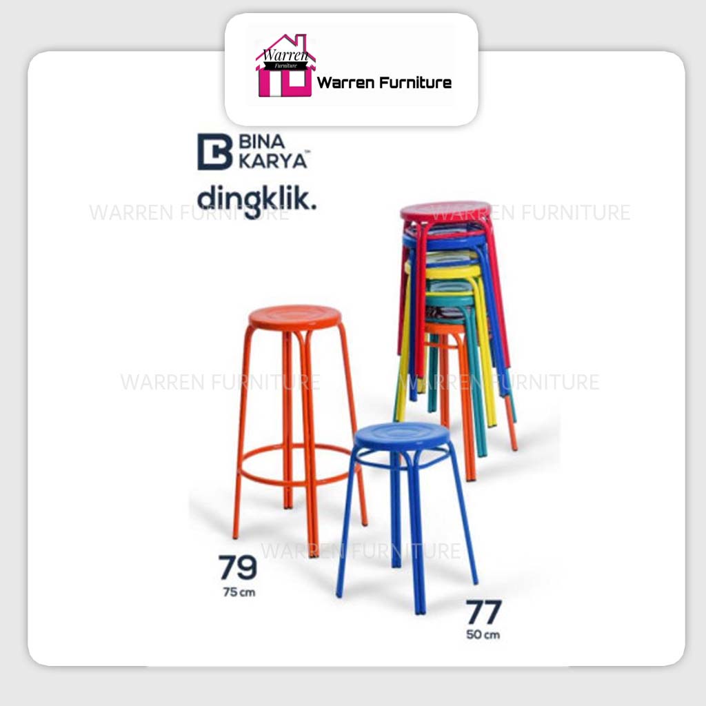 Kursi Baso Besi/ Kursi Cafe Dingklik Tinggi 75 cm