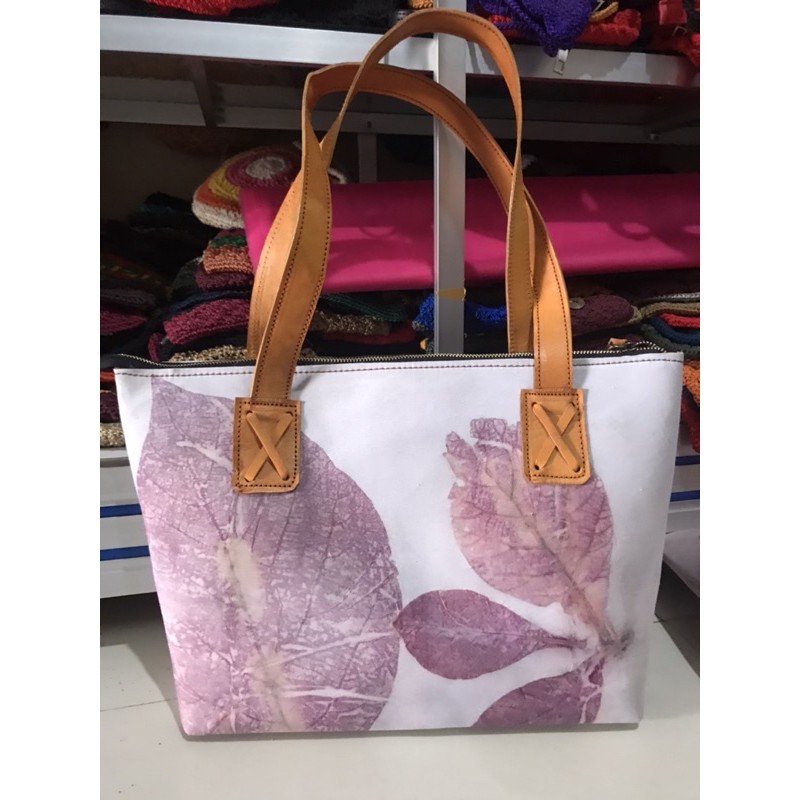 tas kulit ecoprint iner suede