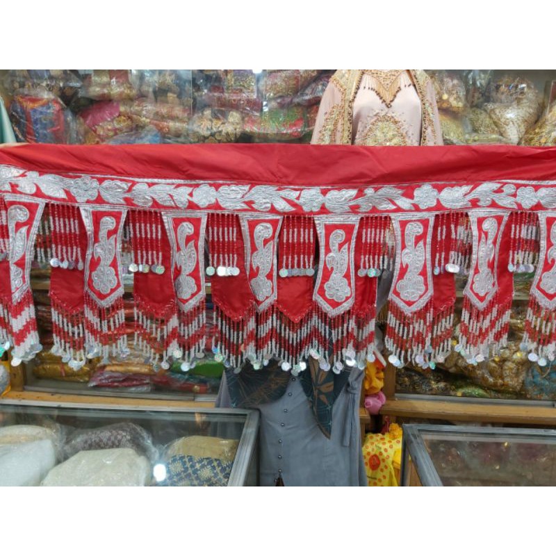 Ondas Aceh bordir tebal / tirai pelaminan