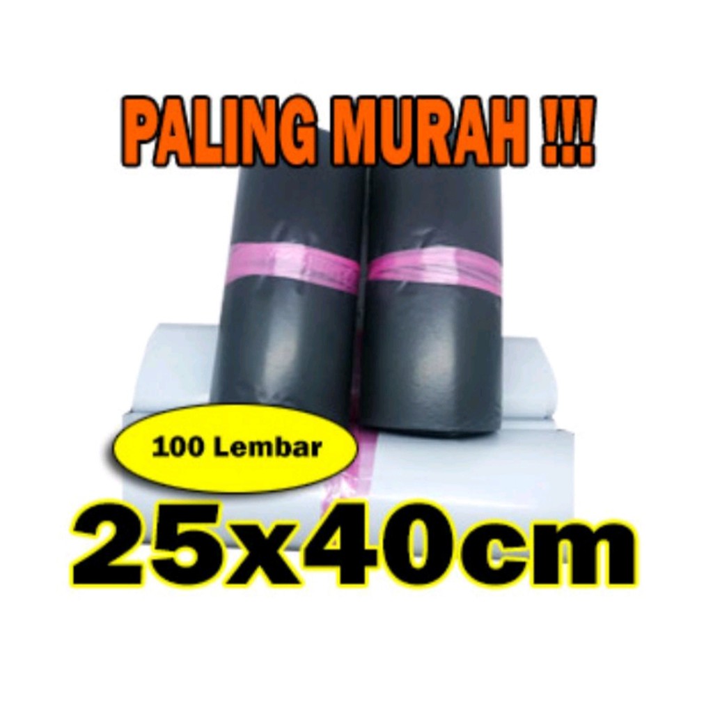 plastik polymailer ukuran 25 x 40 cm isi 100 lbr