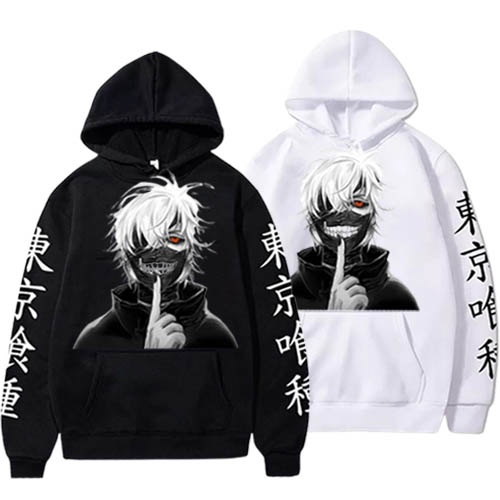 Jaket Hoodie Anime Tokyo Ghoul Kaneki / Sweater Anime Jepang Tokyo Ghoul Fullprint terbaru