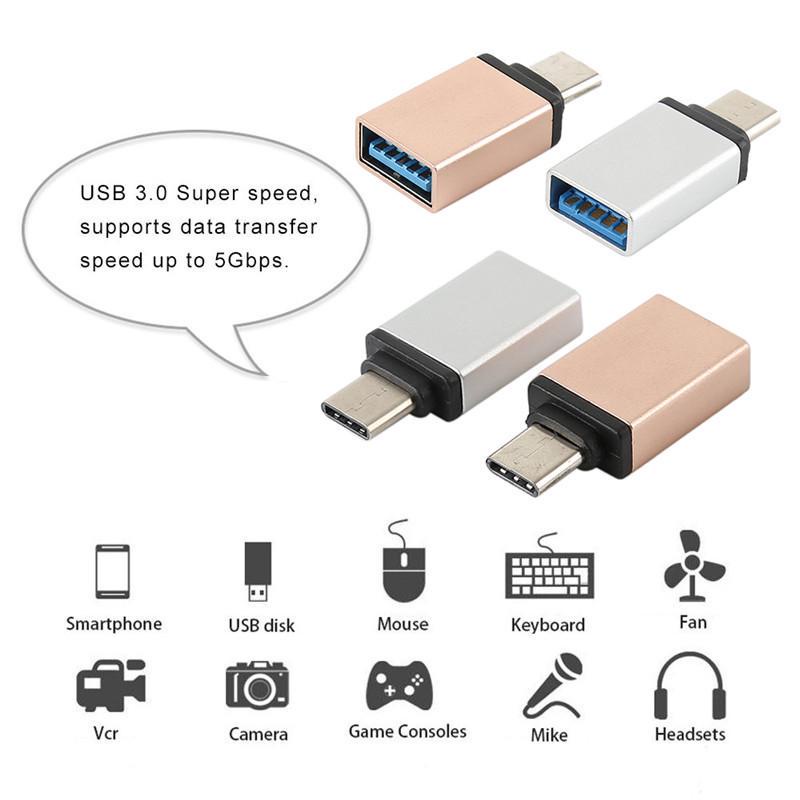 OTG USB type C / tipe-c connector to Normal USB port - Converter data transfer Xiaomi samsung redmi