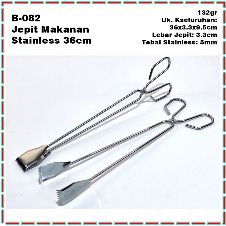 B-082 Jepit/Capit Makanan Stainless 36cm