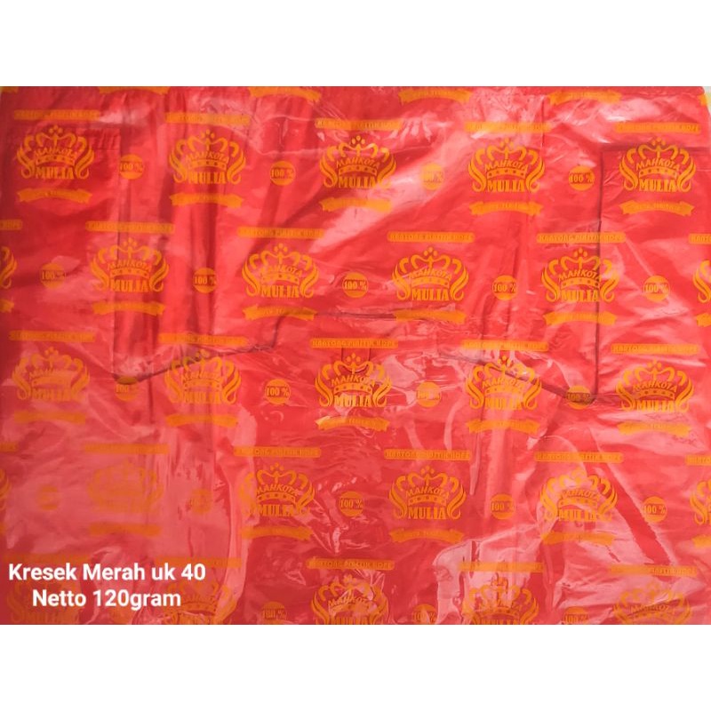 Kresek Merah Laundry Ukuran 40 Kantong Besar