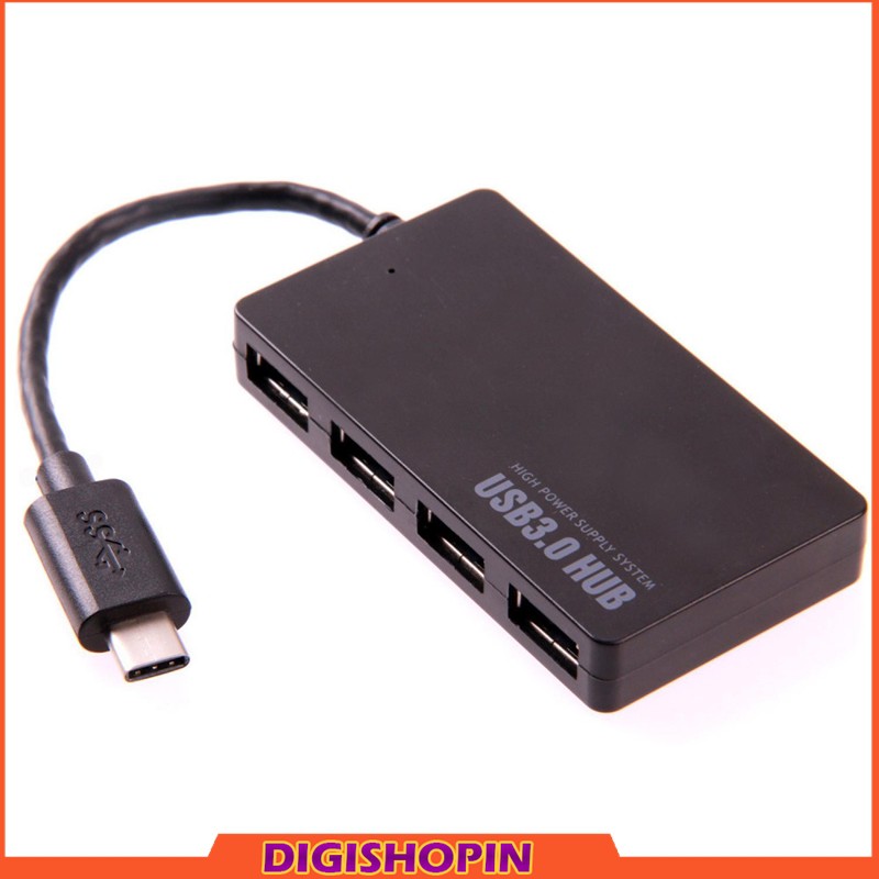 USB Hub USB 3.0 4 PORT Type C HUB High Speed Data cable Convertor adapter Support Multi Systems Plug and Play USB Adapter