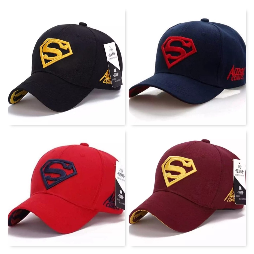 Topi Pria Baseball Superman Dewasa terbaru 2021/Topi distro Superman kekinian pria dan wanita/realpict