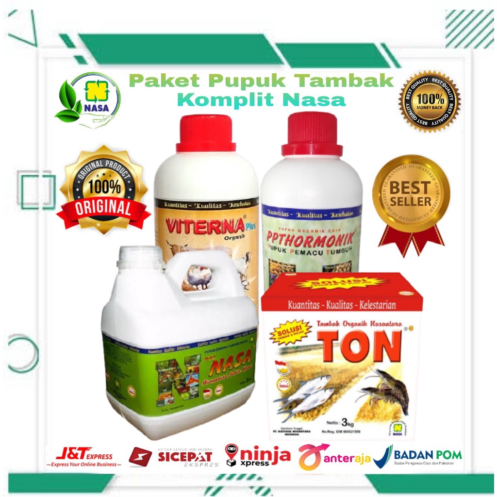 BAYAR DI TEMPAT/PAKET VITAMIN IKAN/POC NASA 3 LITER/HORMONIK 500ml/TON 3kg/VITERNA 500ml/TAMBAK ORGA