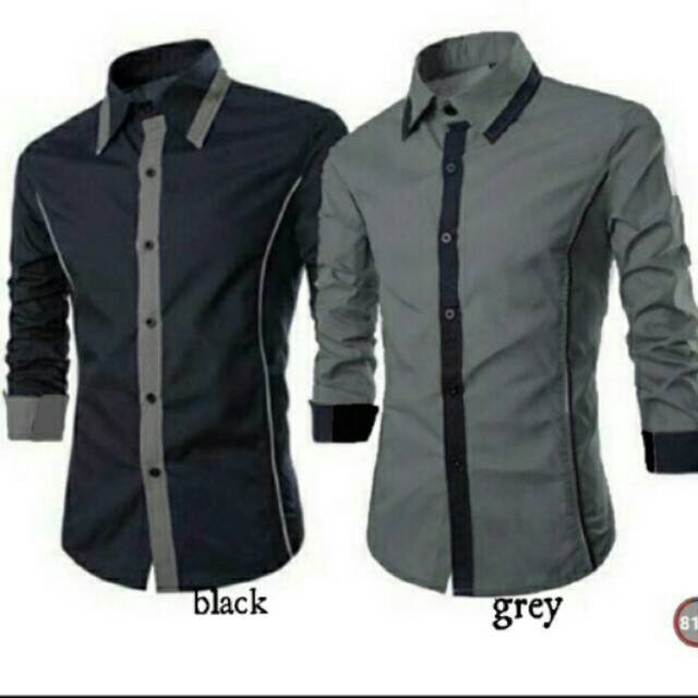 Kemeja Pria ROJER / Bahan Katun / Lengan Panjang / Kemeja Polos [ Size M L XL ]