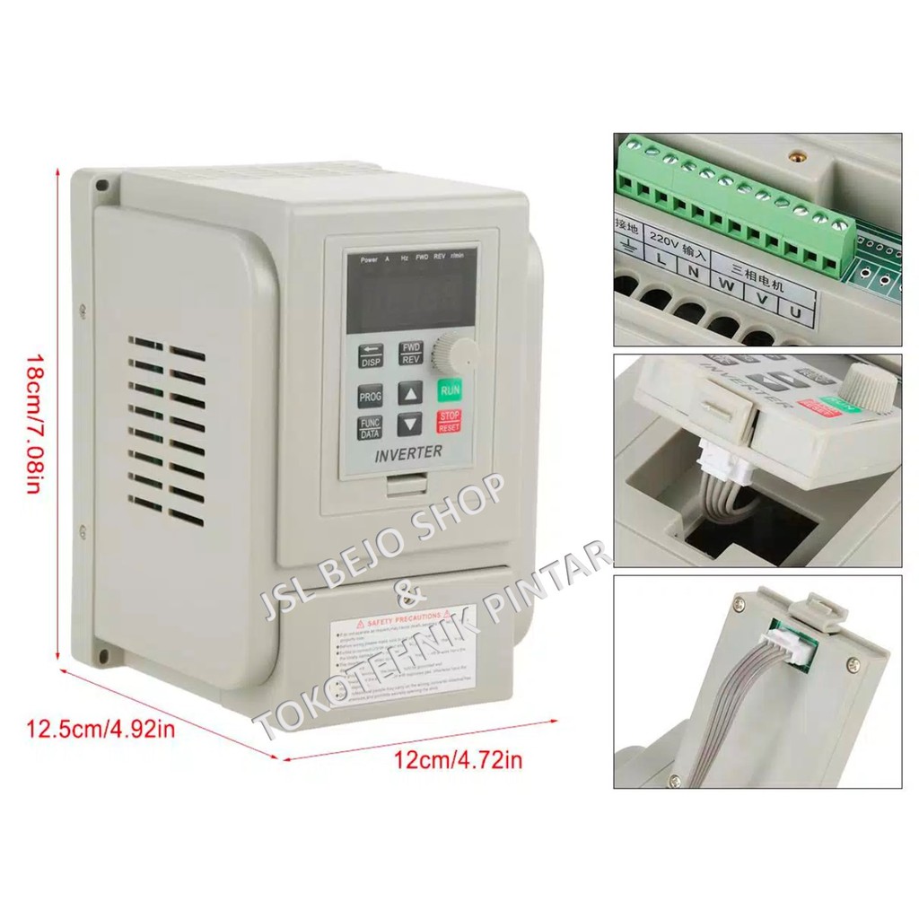 ALE Inverter Variable Motor VFD 1.5KW/2 HP & 2.2 KW/3 HP Input 1-Phase Output 3-Phase AC