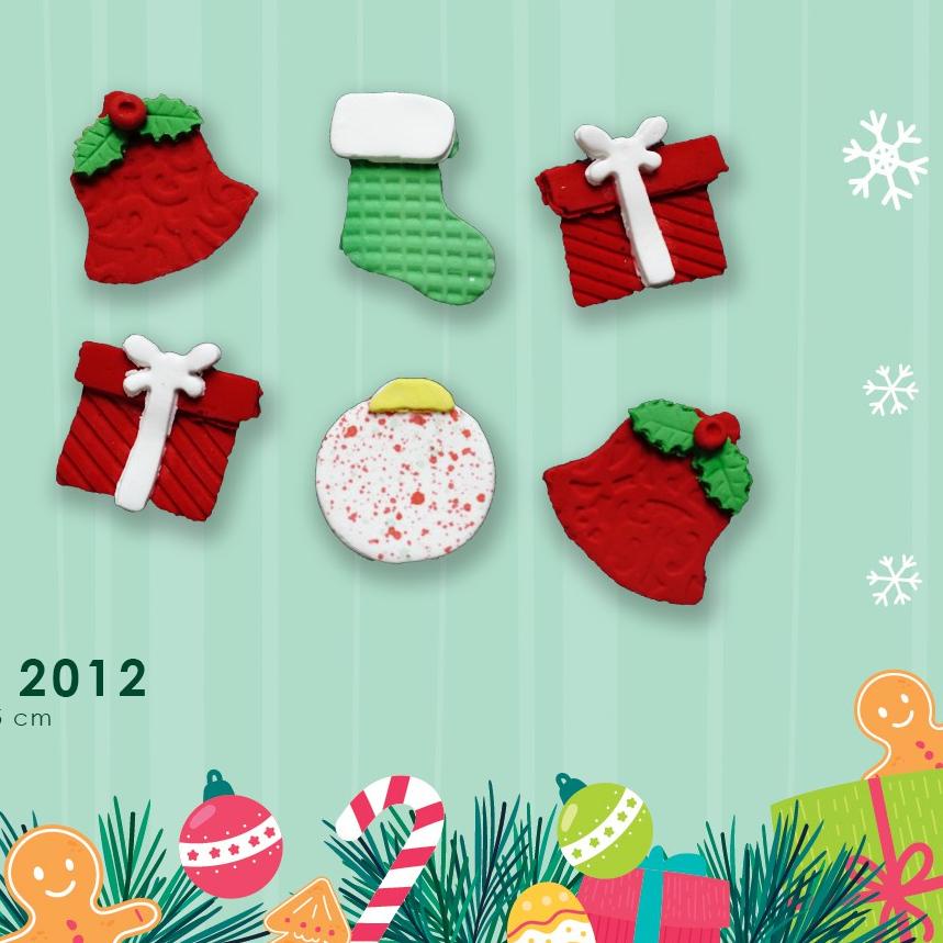 

❄️Christmas Sale☄️ Gumpaste hiasan kue kado / lonceng natal