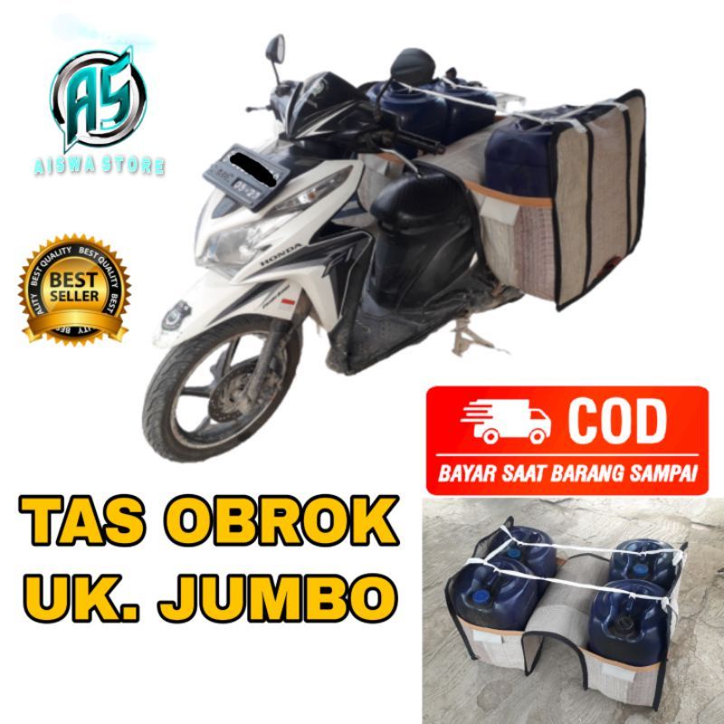 TAS_KANDEK_MOTOR_TAS_OBROK_BRONJONG_BAHAN_PERMADANI_SIZE_JUMBO