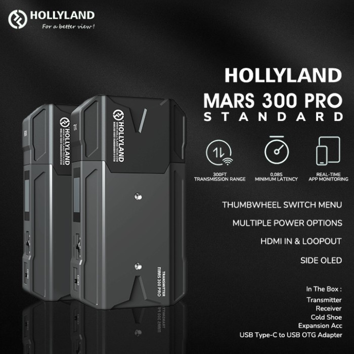 Hollyland Mars 300 PRO Standard Wireless Video Transmission System Dual HDM