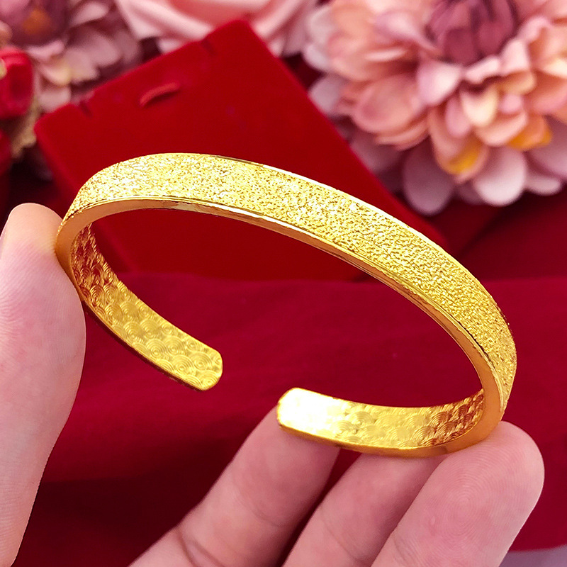 Gelang Tangan Lapis Emas Asli Kadar 375 Model Terbuka Adjustable Untuk Wanita