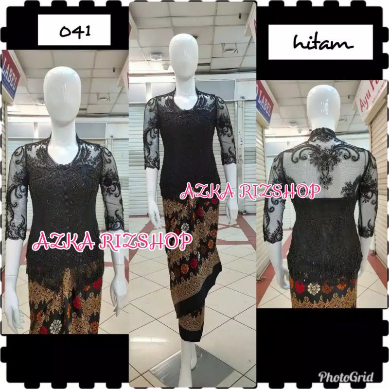 atasab kebaya wisuda hitam