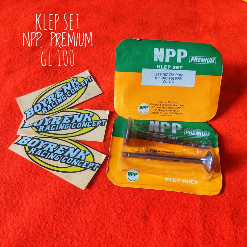 KLEP SET / PAYUNG KLEP GL 100 SET IN EX NPP PREMIUM- BOYRENK RACING