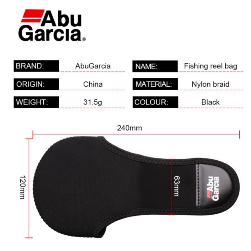 Sarung/Tas Reel Pancing Baitcasting (BC) Logo Abu Garcia