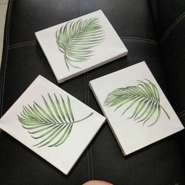 Dekorasi Tropical Daun  Hiasan Dinding Rumah Tropical Poster Kanvas 20x25cm
