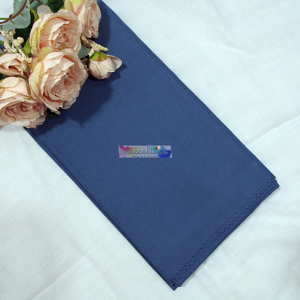 Jilbab Segi Empat Azara Voal Syari 130 x 130 Oskara  Miracle Jumbo Laser Cut-Jeans Blue