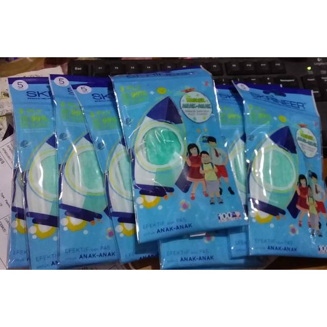 Masker skrineer anak 3ply isi 5 pcs