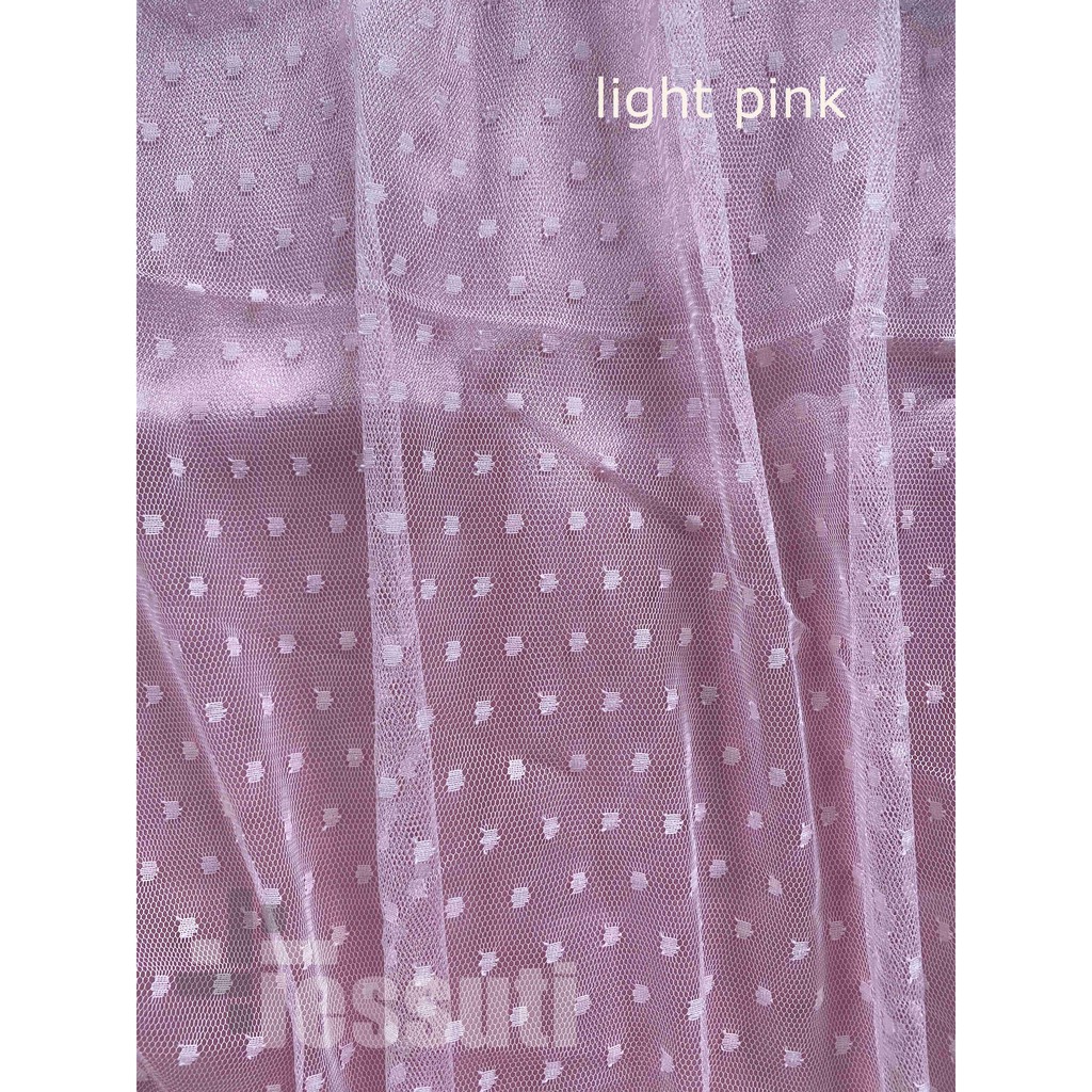 KAIN TILE HALUS DOT / BINTIK / SOFT TULLE POLKADOT-light pink