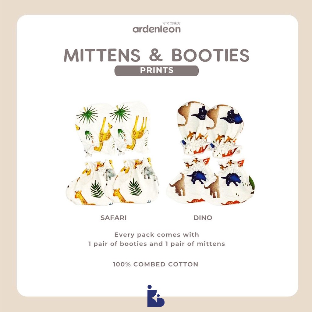 Ardenleon Mitten &amp; Booties Prints | Sarung Kaki Bayi