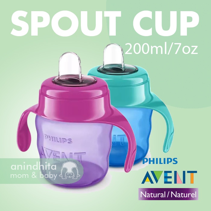 PHILIPS AVENT Classic Spout Cup 7oz Training  Cup Soft Spout Silicone with Handle