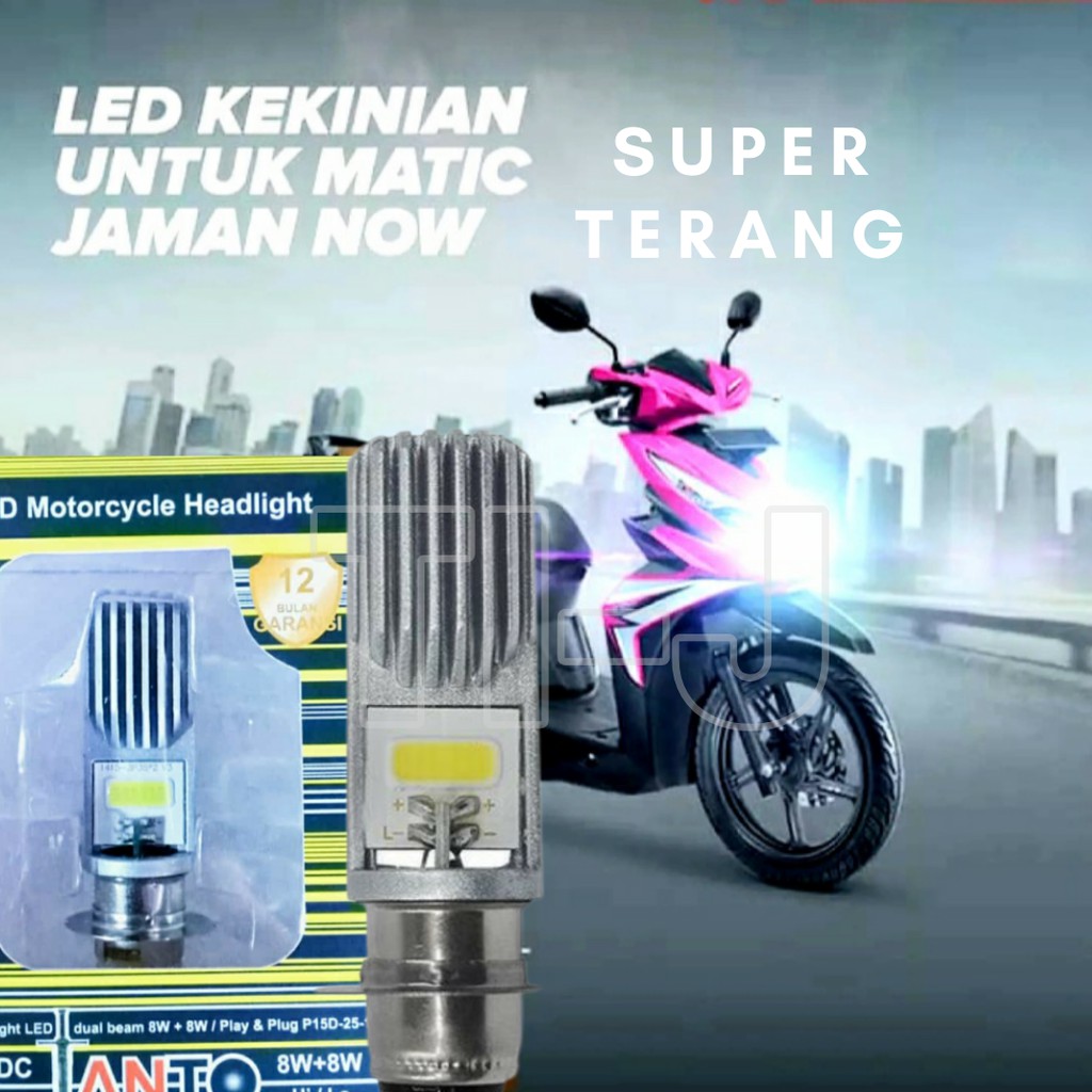 Lampu LED DEpan super TErang  untuk semua motor bebek dan matic