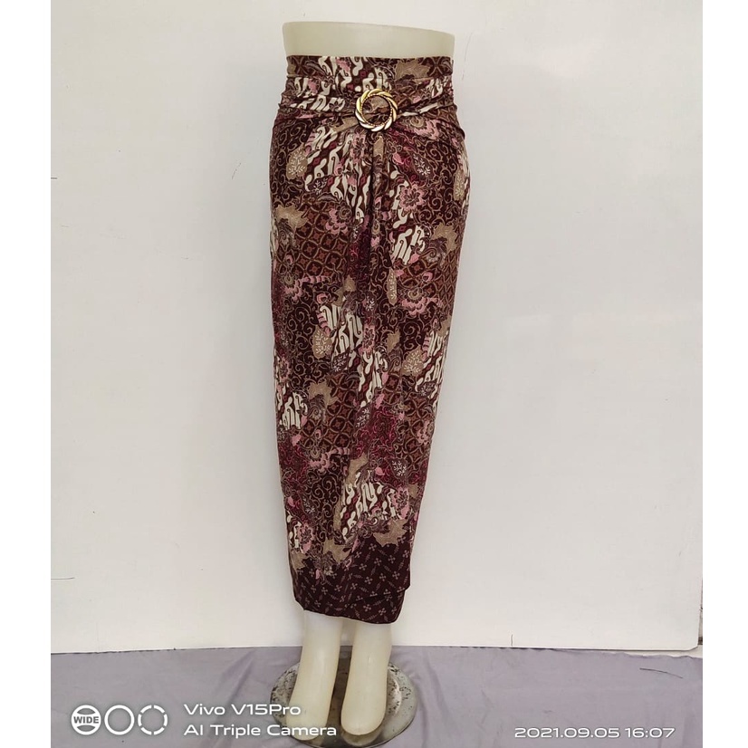ROK LILIT INSTAN JEIVA REMPEL MAXI BATIK WANITA / ROK BAWAHAN KEBAYA / ROK LILIT BATIK WANITA-bk pink
