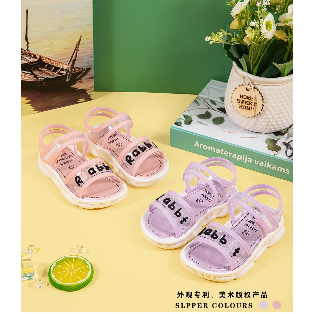 HappyOliver RABBIT VEECI Sandal gunung Sepatu Sandal Anak Perempuan Model Lucu 1-6 Tahun Import