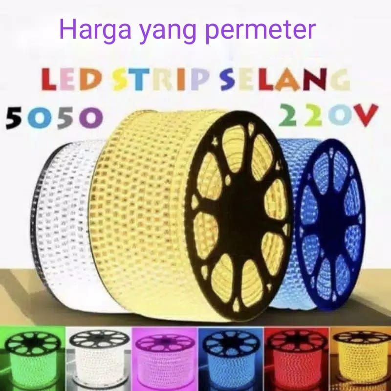 Lampu led lampu strip selang SMD 5050 220v / permeter