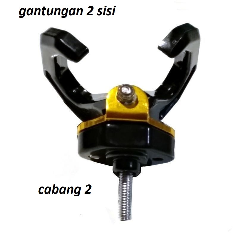 gantungan barang 2in1 cantolan barang dimotor/cabang 2 gantungan nmax mio beat vario dll universal