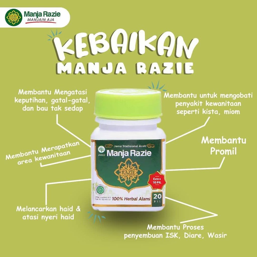 OBAT KEPUTIHAN MANJA RAZIE 100% ORIGINAL ISI 30 MENGATASI SEMUA MASALAH KEWANITAAN JADI RAPAT DAN KESAT