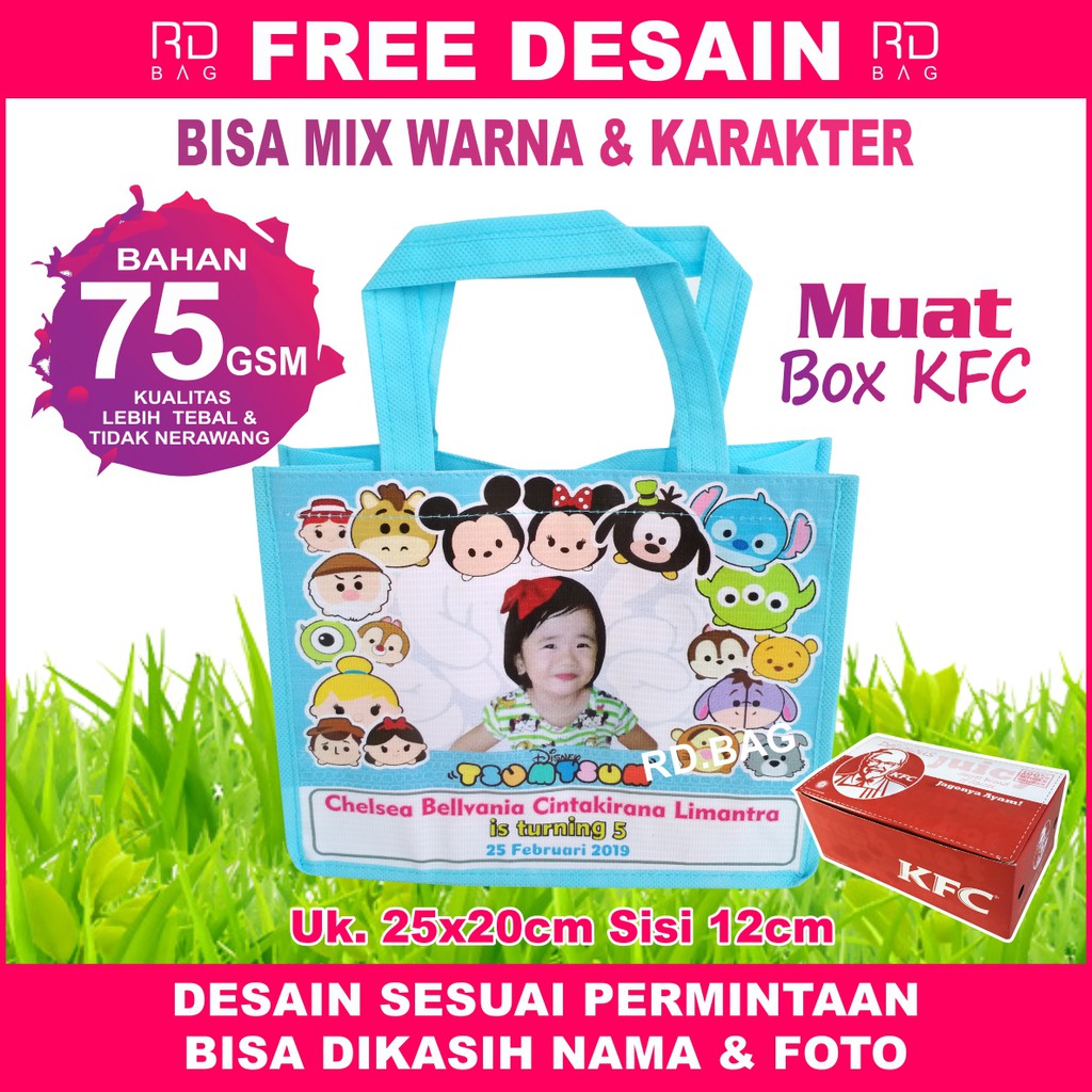 

Tas Ulang Tahun Anak Tsum Tsum / Tas Ultah Murah / Goodie Bag Tsum Tsum / Goodie Bag Murah