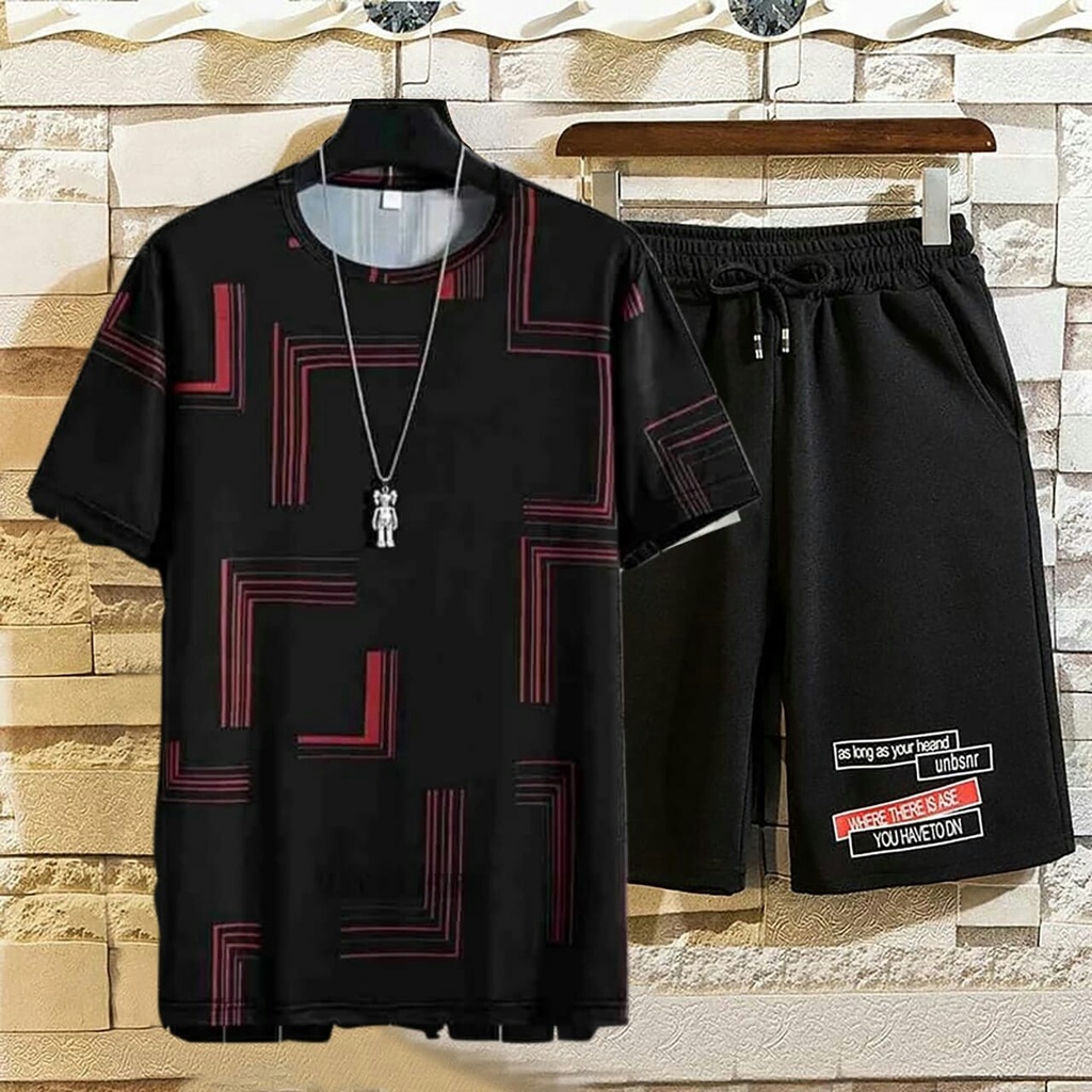 BISA COD// STELAN pria terbaru size M|L,XL,XXL baju&amp;celana 1 set stelan pria distro fashion bandung stelan risco - panteloni