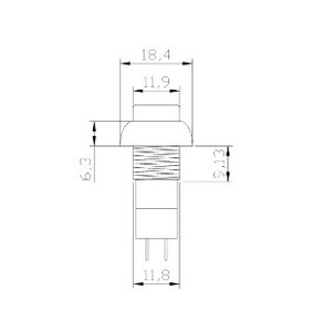 Tombol Saklar Push On Hijau PBS11A PBS 11A Non Self Locking Switch