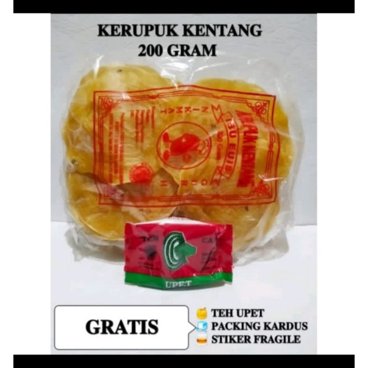 

Krupuk kentang lebarr 200gram..