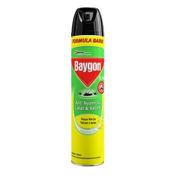 Baygon Spray Citrus Fresh Double Nozzle 600 ml