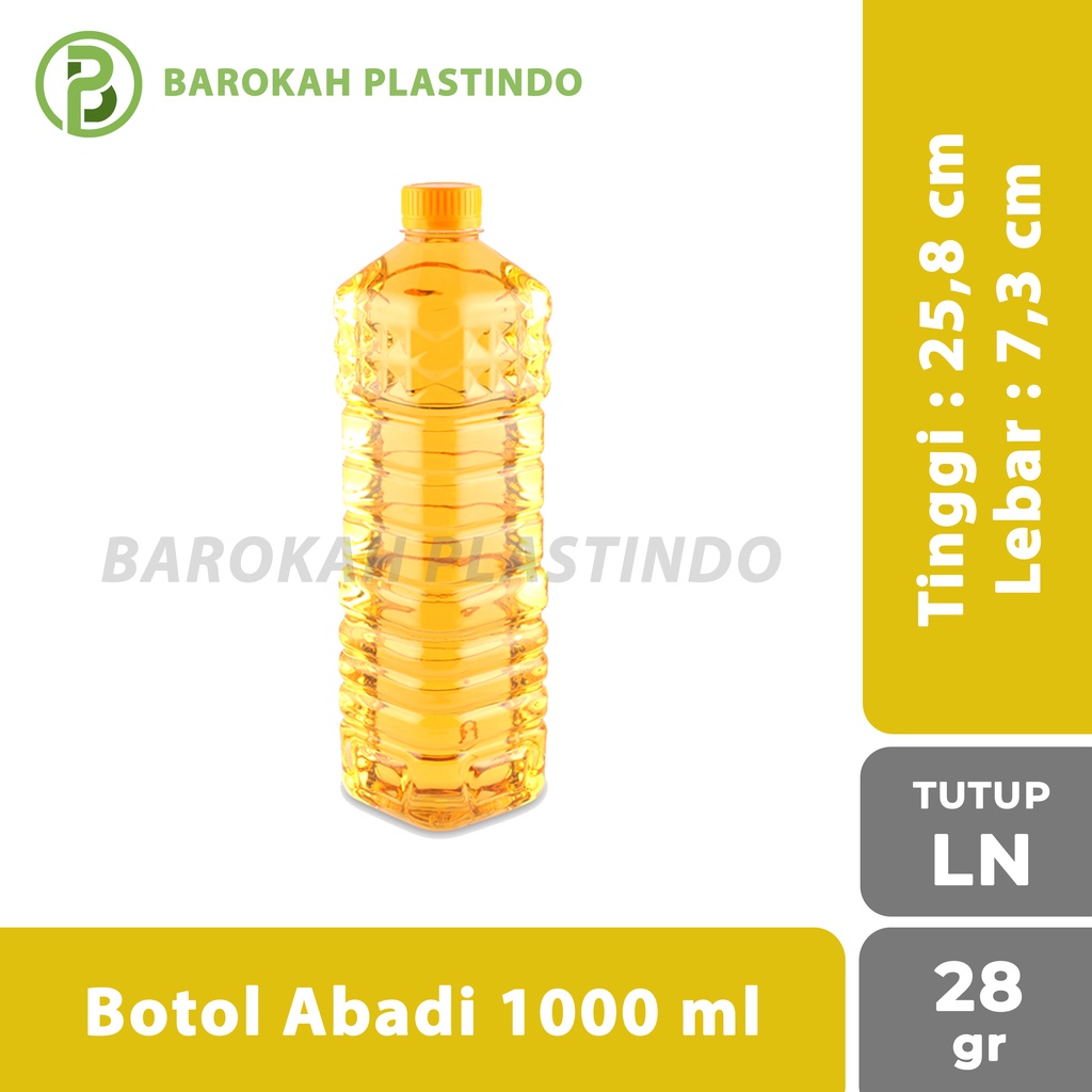 Botol Abadi 1000 ml / Botol Plastik 1000 ml / Botol Minyak 1000 ml / Botol 1000 ml