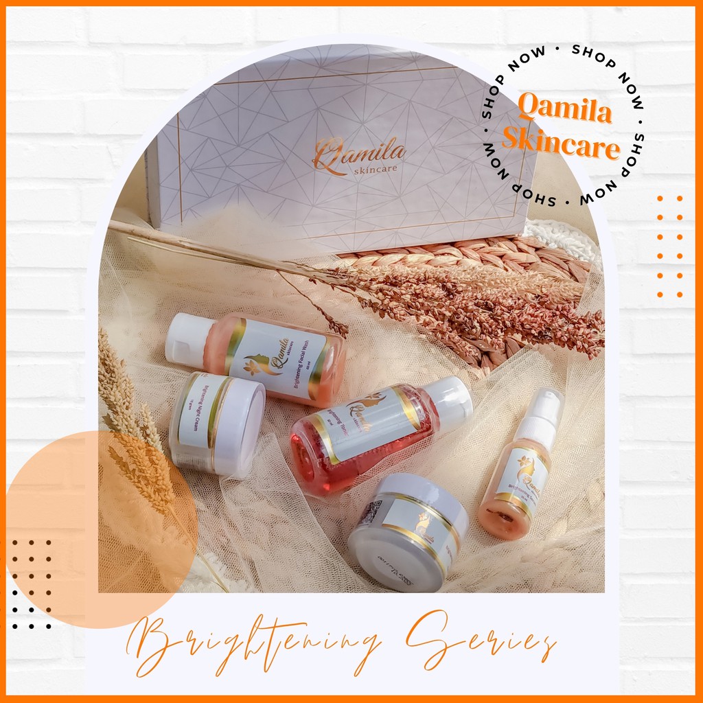 Cream Wajah Bpom & HALAL Qamila Skincare Brightening Series 5 in 1 Paket Skincare Glowing