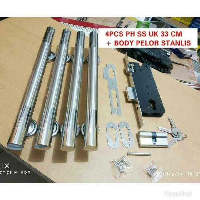 Kunci pintu minimalis lengkap kunci pintu kupu 4 pcs hp + kunci pelor