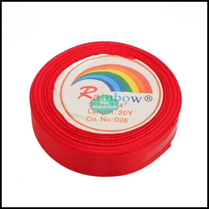 

Pita Satin Kain Warna 3/4 Inch 20 Yards Ribbon Roll Utuh